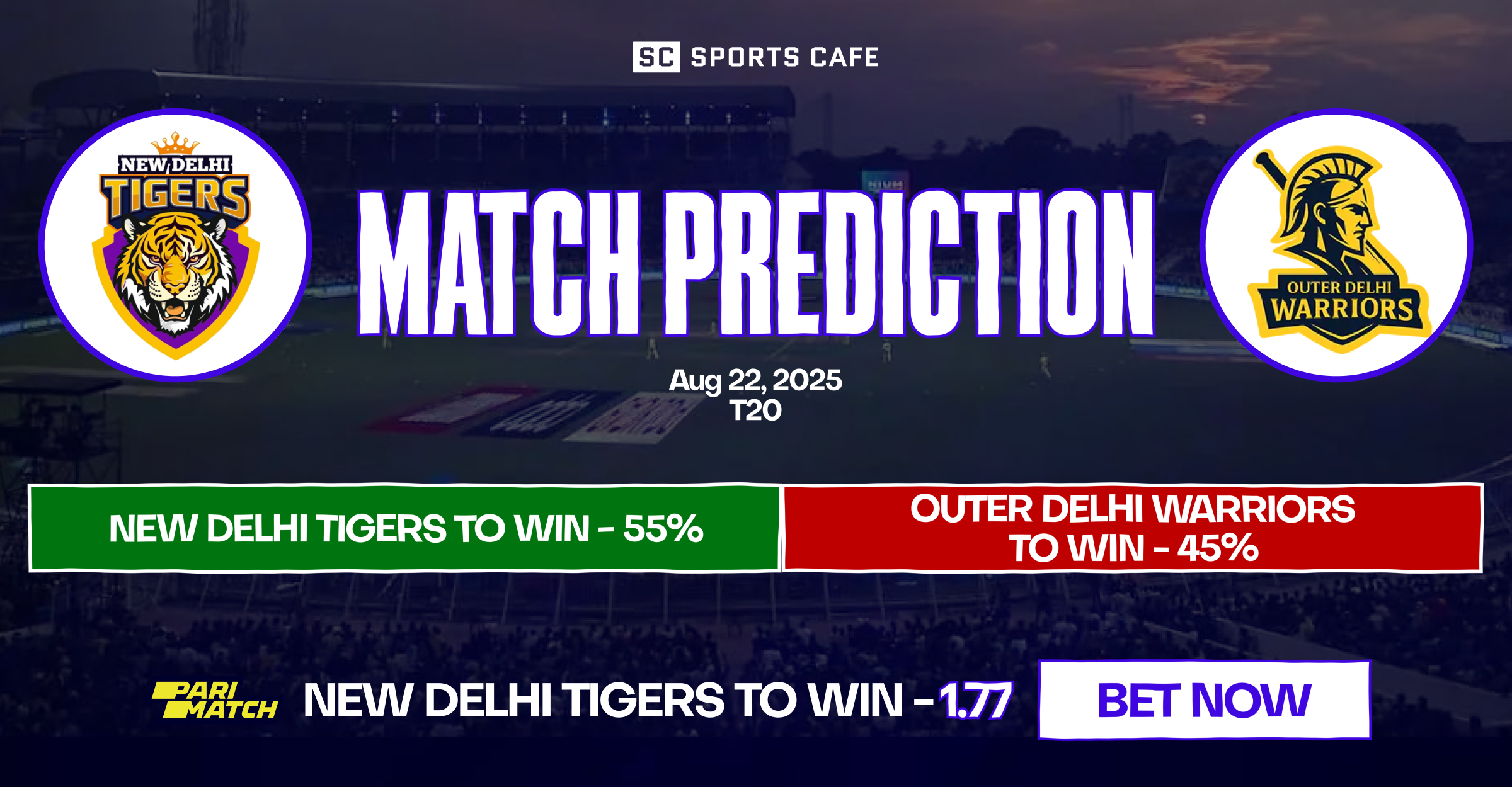 New Delhi Tigers vs Outer Delhi Warriors